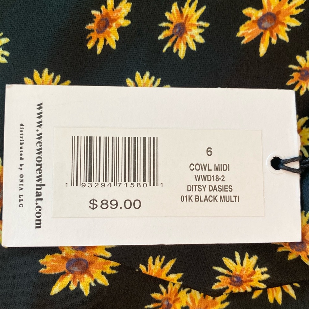 WeWoreWhat COWL MIDI DRESS size 6 NWT - Picture 6 of 8